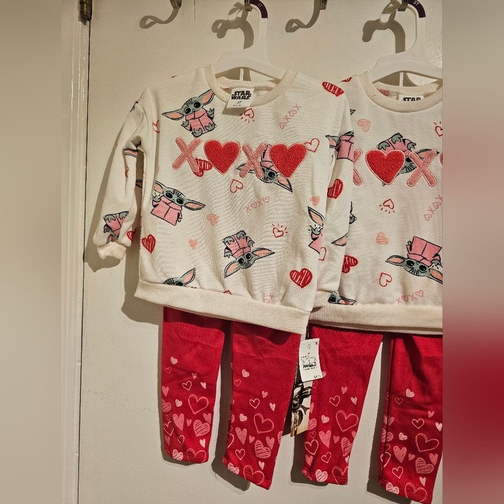 Set of (2) Toddlers Baby Yoda 2 Piece Outfit x 2